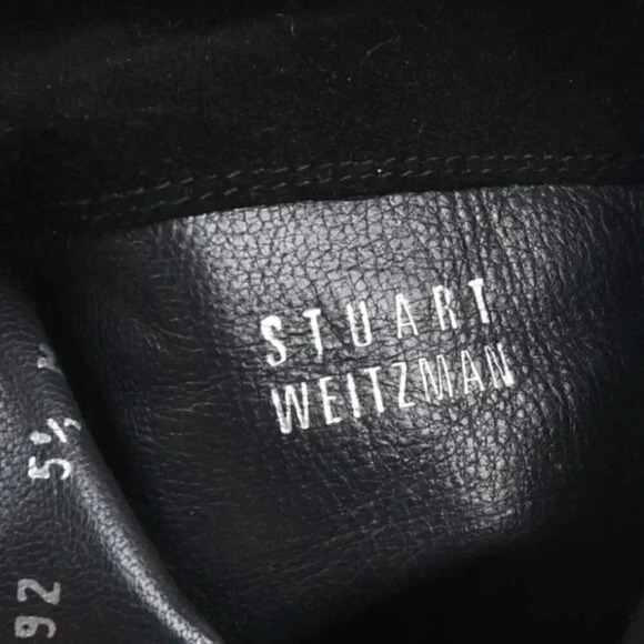 Stuart Weitzman Reserve Over the Knee Suede Boots Black Suede Size 5.5 - Picture 10 of 13